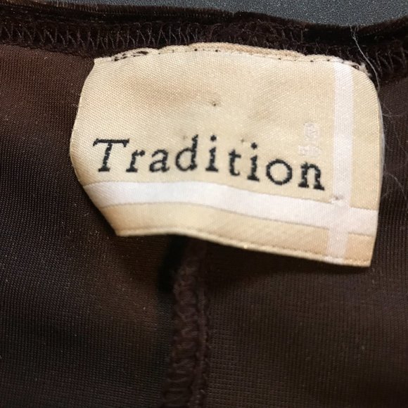 Vintage Velour Maxi Dress - Bodycon - Chocolate Brown - Picture 5 of 10